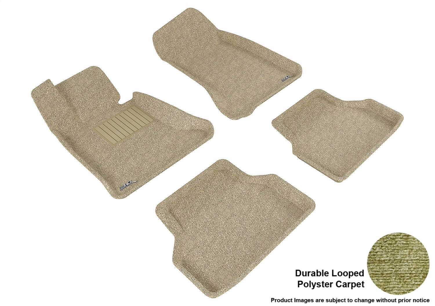 3D MAXpider L1BM05002202 CLASSIC Floor Mat; Tan; 4 pc.; Front and Rear; [Available While Supplies Last]; 3D MAXpider L1BM05002202