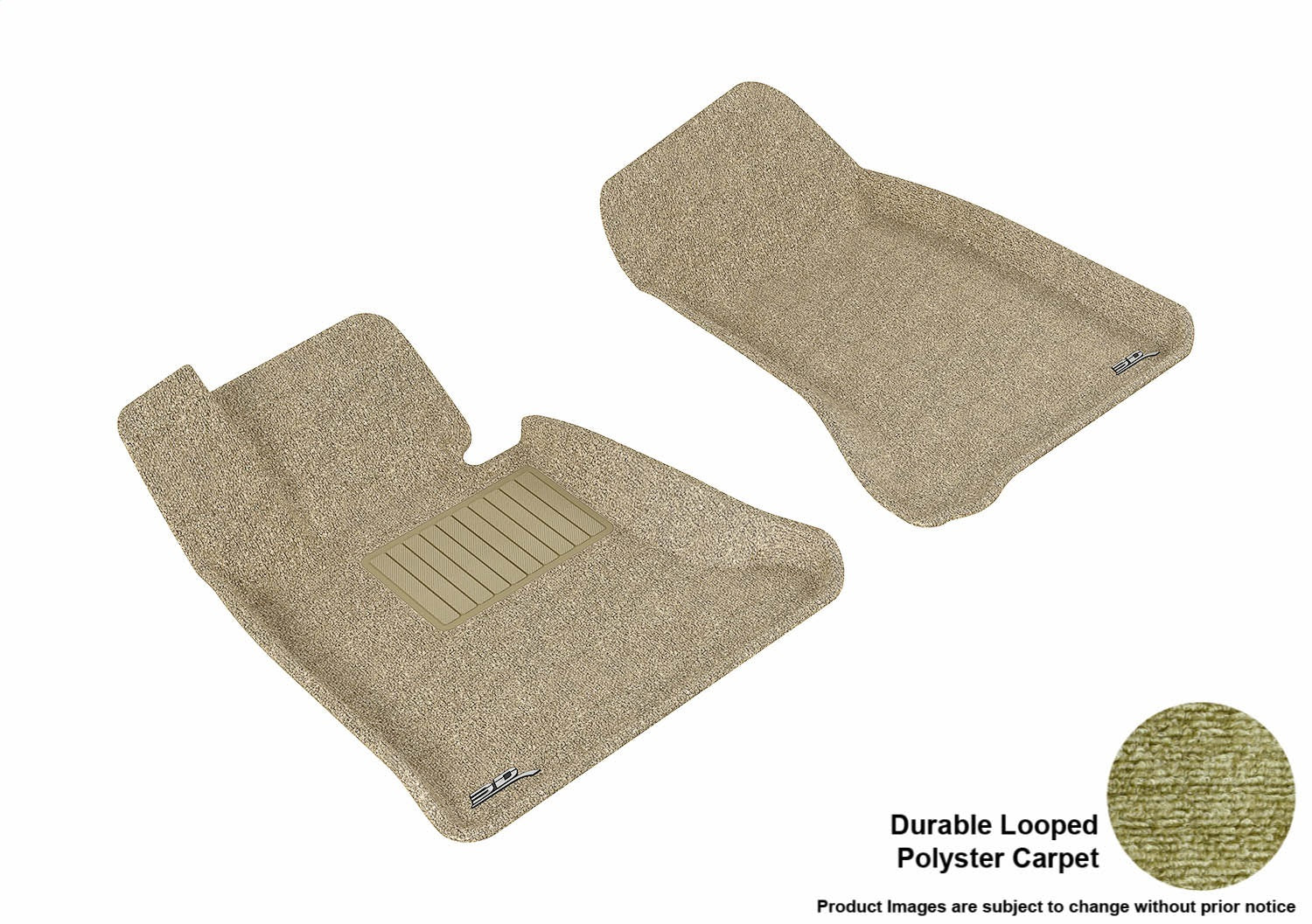 3D MAXpider L1BM05012202 CLASSIC Floor Mat; Tan; 2 pc.; Front; 3D MAXpider L1BM05012202