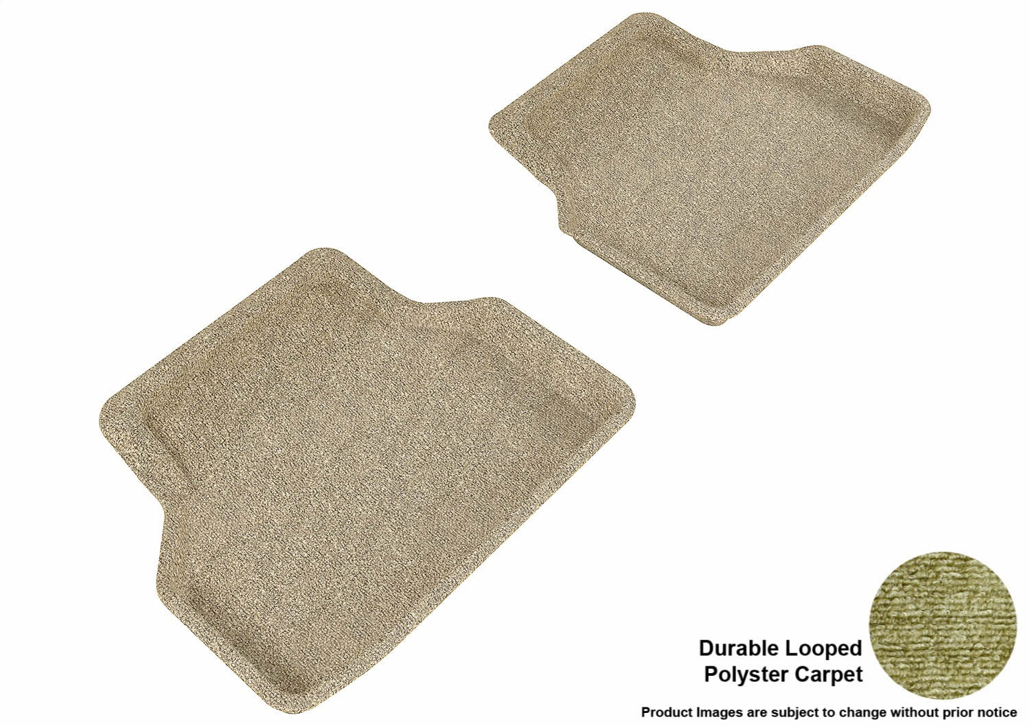 3D MAXpider L1BM05022202 CLASSIC Floor Mat; Tan; 2 pc.; Rear; [Available While Supplies Last]; 3D MAXpider L1BM05022202