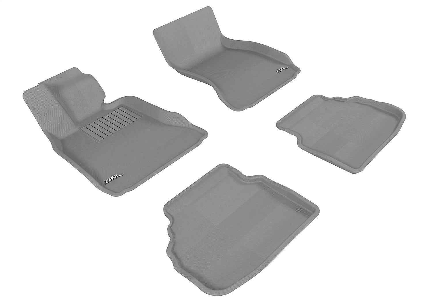 3D MAXpider L1BM05301501 KAGU Floor Mat; Gray; 4 pc.; 1st/2nd Row; Front and Rear; 3D MAXpider L1BM05301501