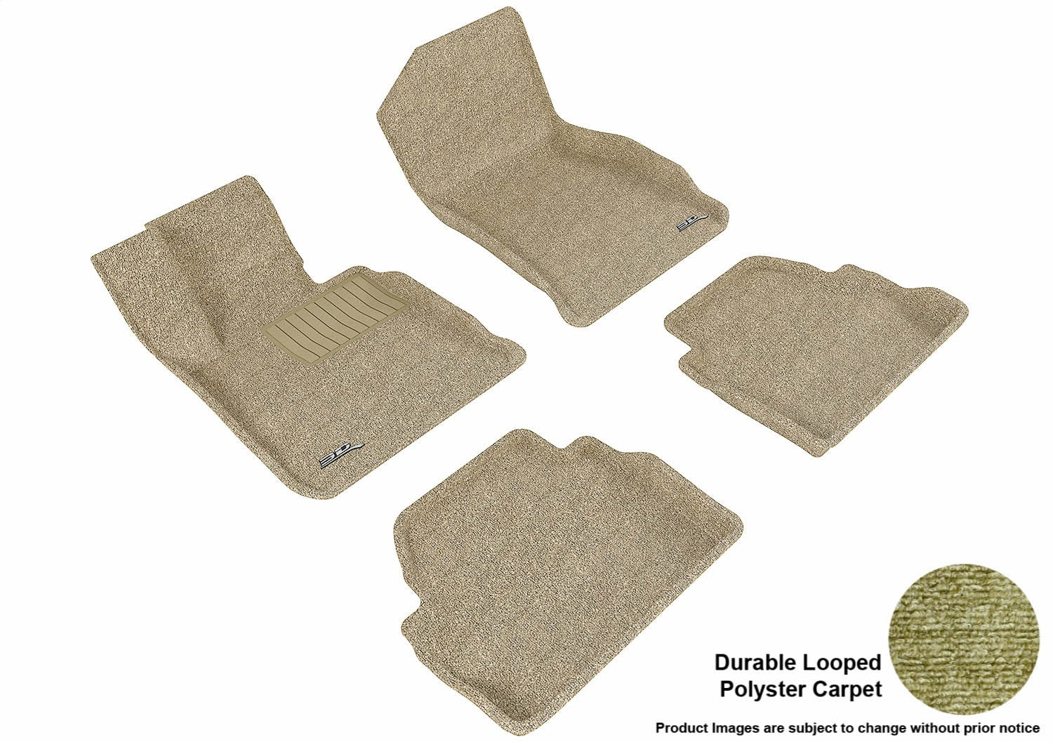 3D MAXpider L1BM05602202 CLASSIC Floor Mat; Tan; 4 pc.; Front and Rear; [Available While Supplies Last]; 3D MAXpider L1BM05602202