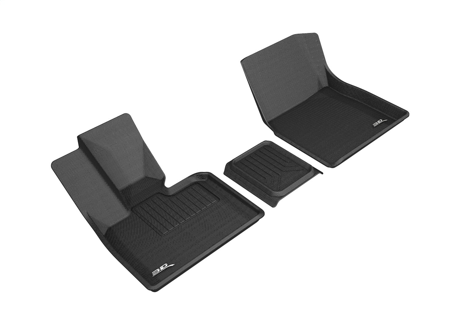 3D MAXpider L1BM09411509 KAGU Floor Mat; Black; 3 pc. Front; 3D MAXpider L1BM09411509