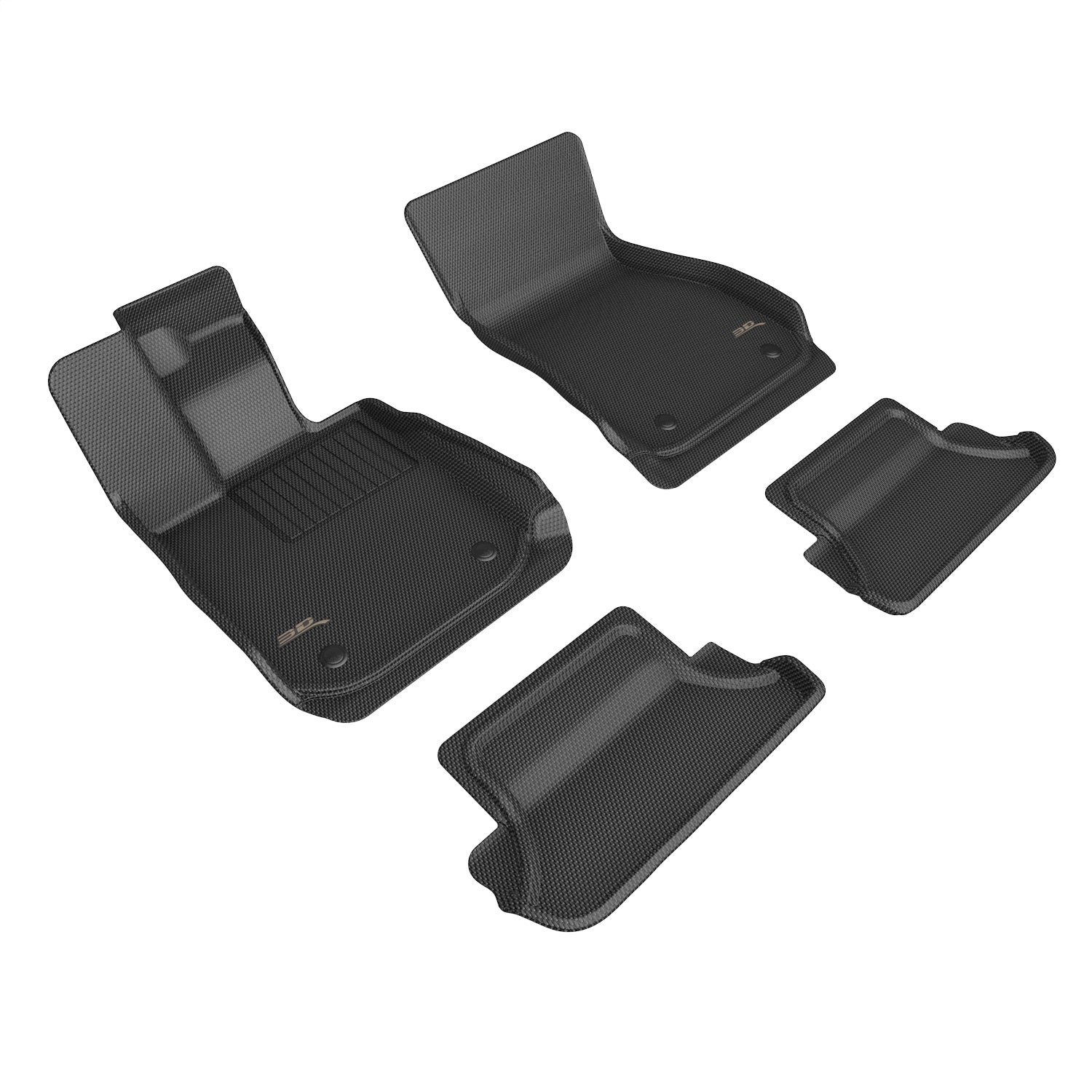 3D MAXpider L1BM11001509 KAGU Floor Mat; Black; 4 pc.; 2 pc. Front Row; 2 pc. 2nd Row; 3D MAXpider L1BM11001509