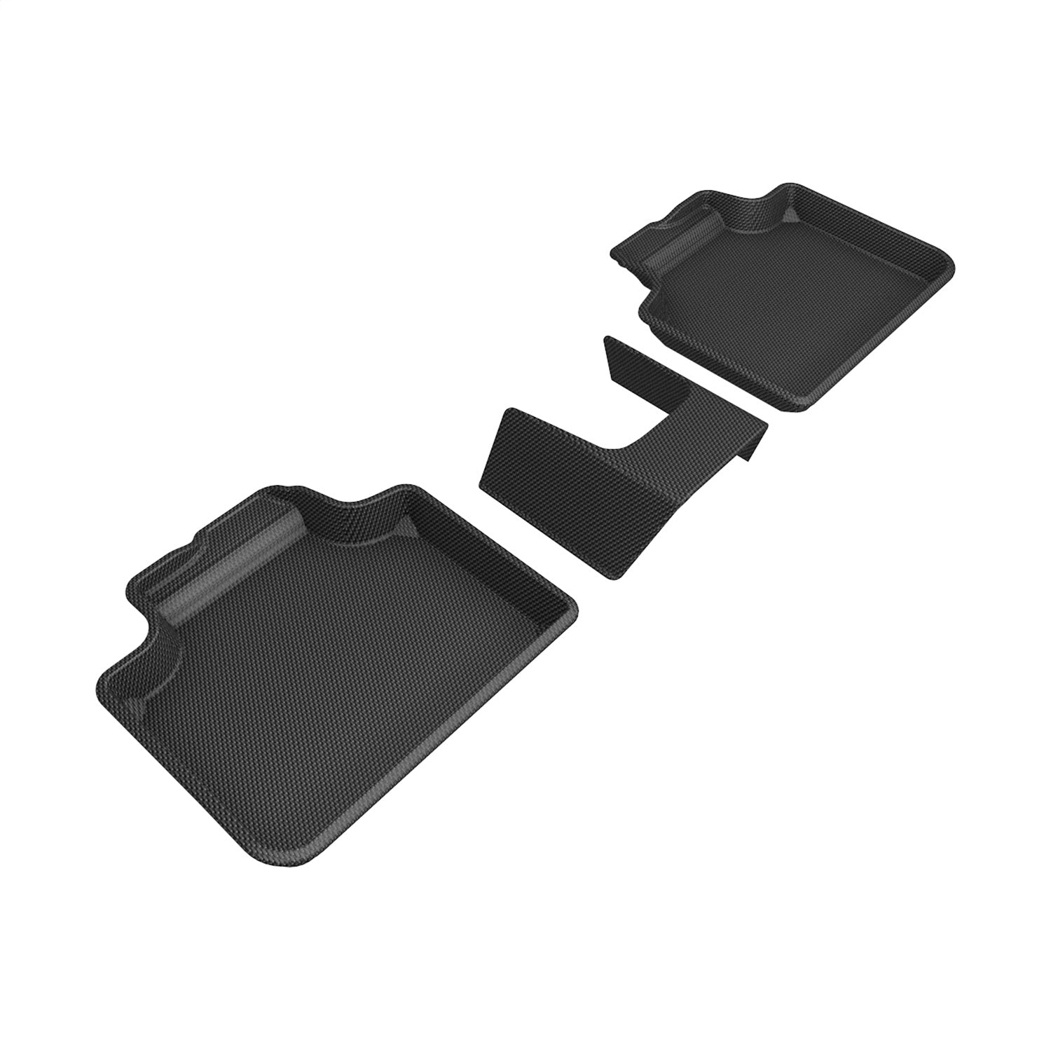 3D MAXpider L1BM12621509 KAGU Floor Mat; Black; 3 pc. 2nd Row; 3D MAXpider L1BM12621509