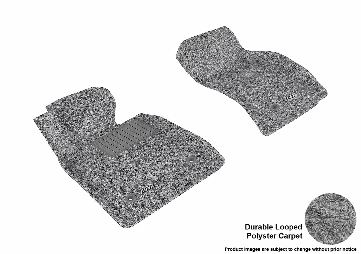 3D MAXpider L1CD00612201 CLASSIC Floor Mat; Gray; 2 pc.; Front; [Available While Supplies Last]; 3D MAXpider L1CD00612201