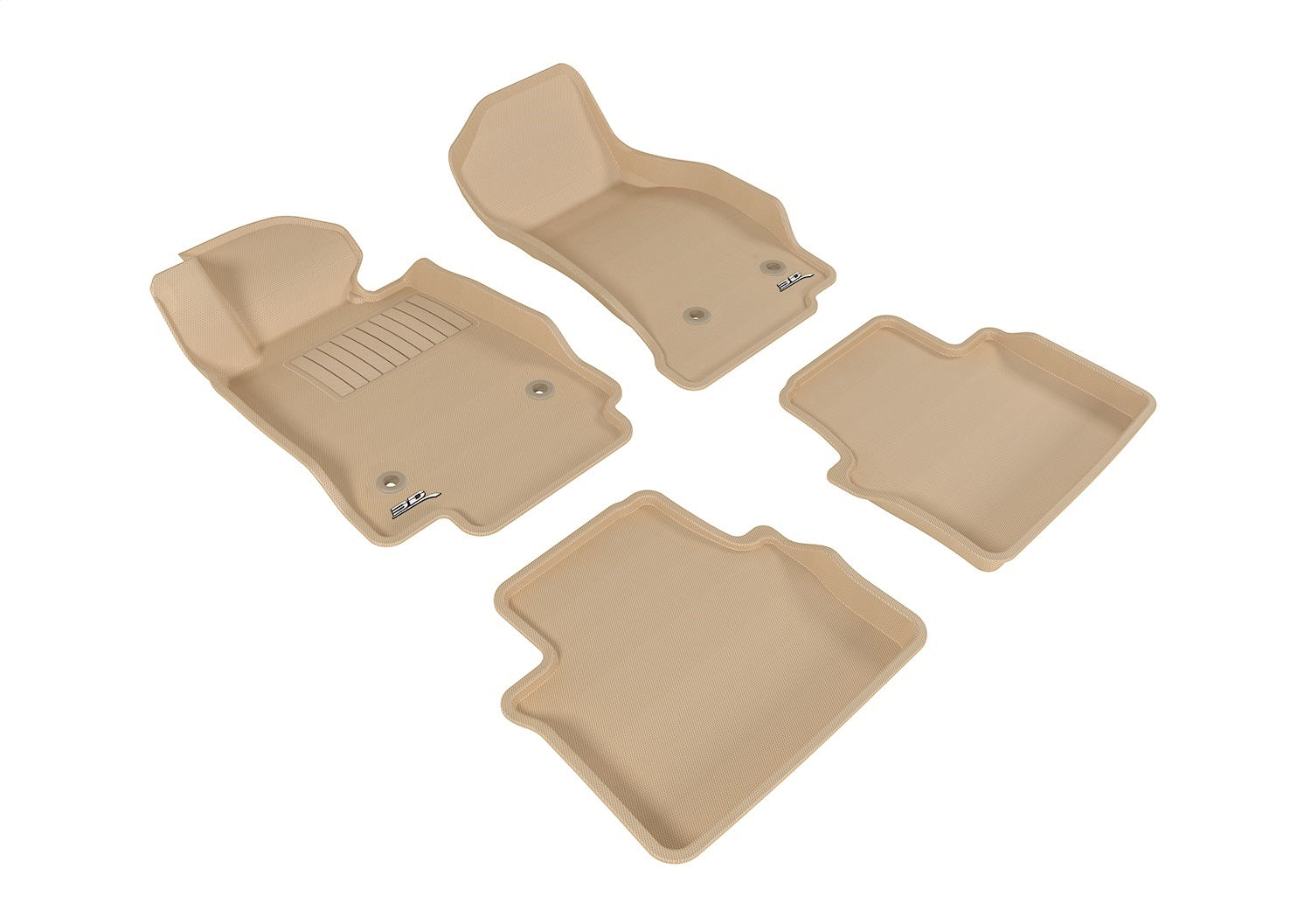 3D MAXpider L1CD01001502 KAGU Floor Mat; Tan; 4 pc.; Front and Rear; 3D MAXpider L1CD01001502