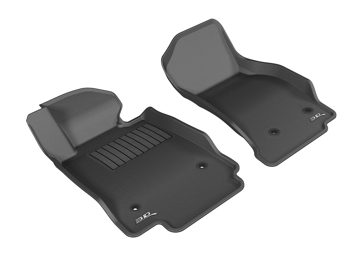 3D MAXpider L1CD01011509 KAGU Floor Mat; Black; 2 pc.; Front; 3D MAXpider L1CD01011509