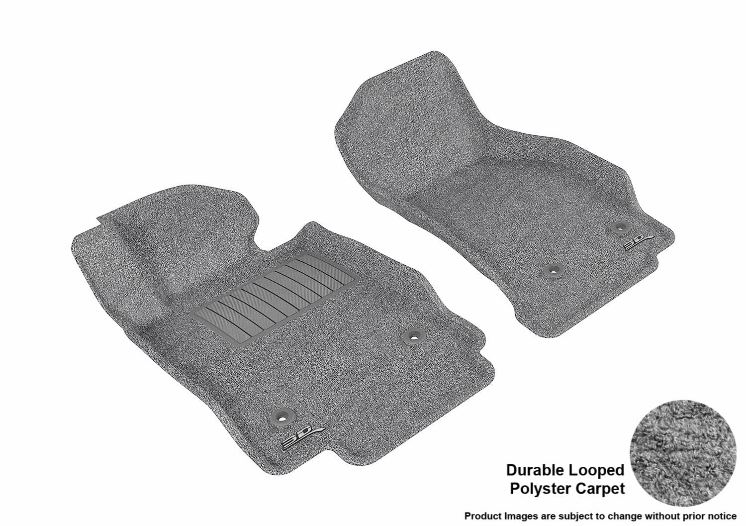 3D MAXpider L1CD01012201 CLASSIC Floor Mat; Gray; 2 pc.; Front; [Available While Supplies Last]; 3D MAXpider L1CD01012201