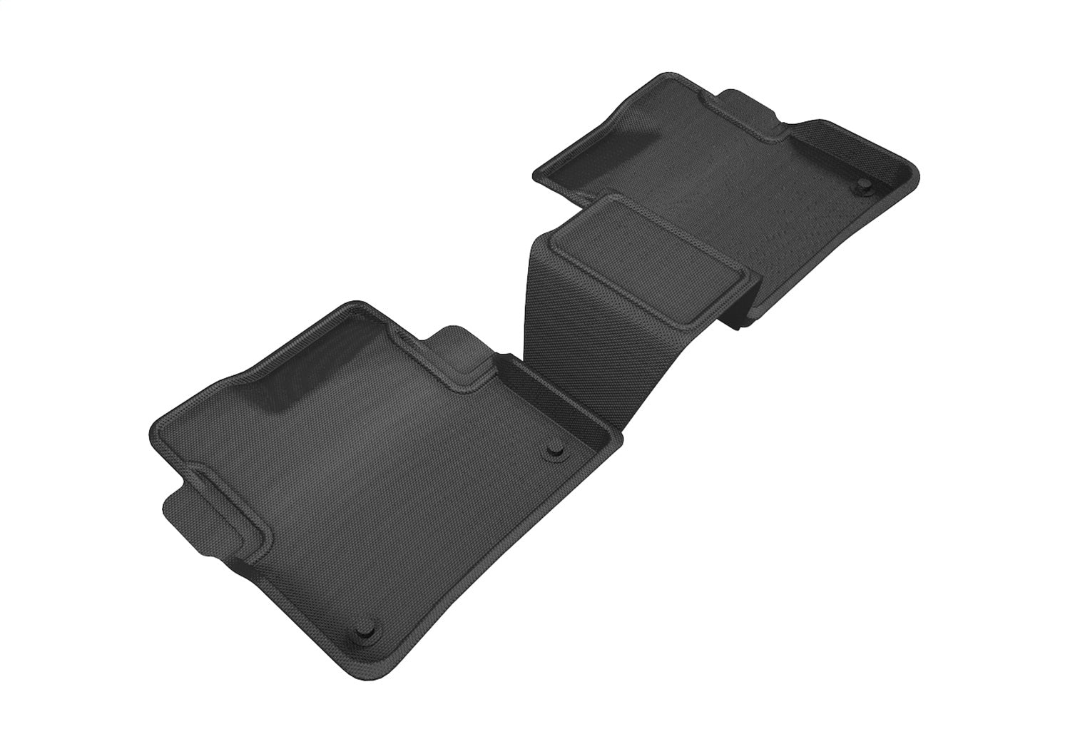 3D MAXpider L1CD01721509 KAGU Floor Mat; Black; 3 pc. 2nd Row; w/Center Piece; 3D MAXpider L1CD01721509