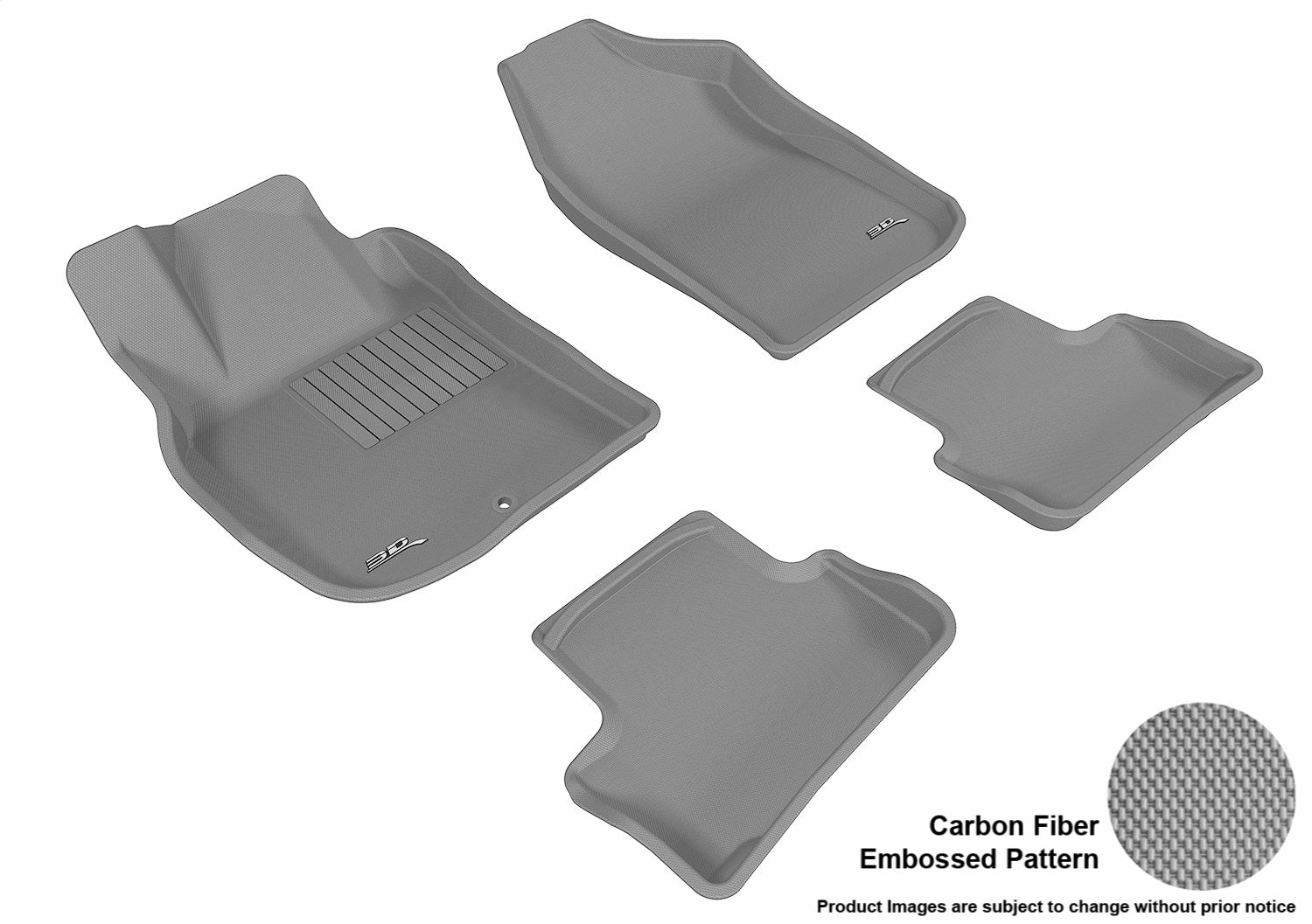 3D MAXpider L1CH01601501 KAGU Floor Mat; Gray; 4 pc.; Front and Rear; [Available While Supplies Last]; 3D MAXpider L1CH01601501