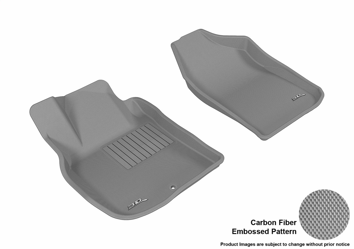 3D MAXpider L1CH01611501 KAGU Floor Mat; Gray; 2 pc.; Front; [Available While Supplies Last]; 3D MAXpider L1CH01611501