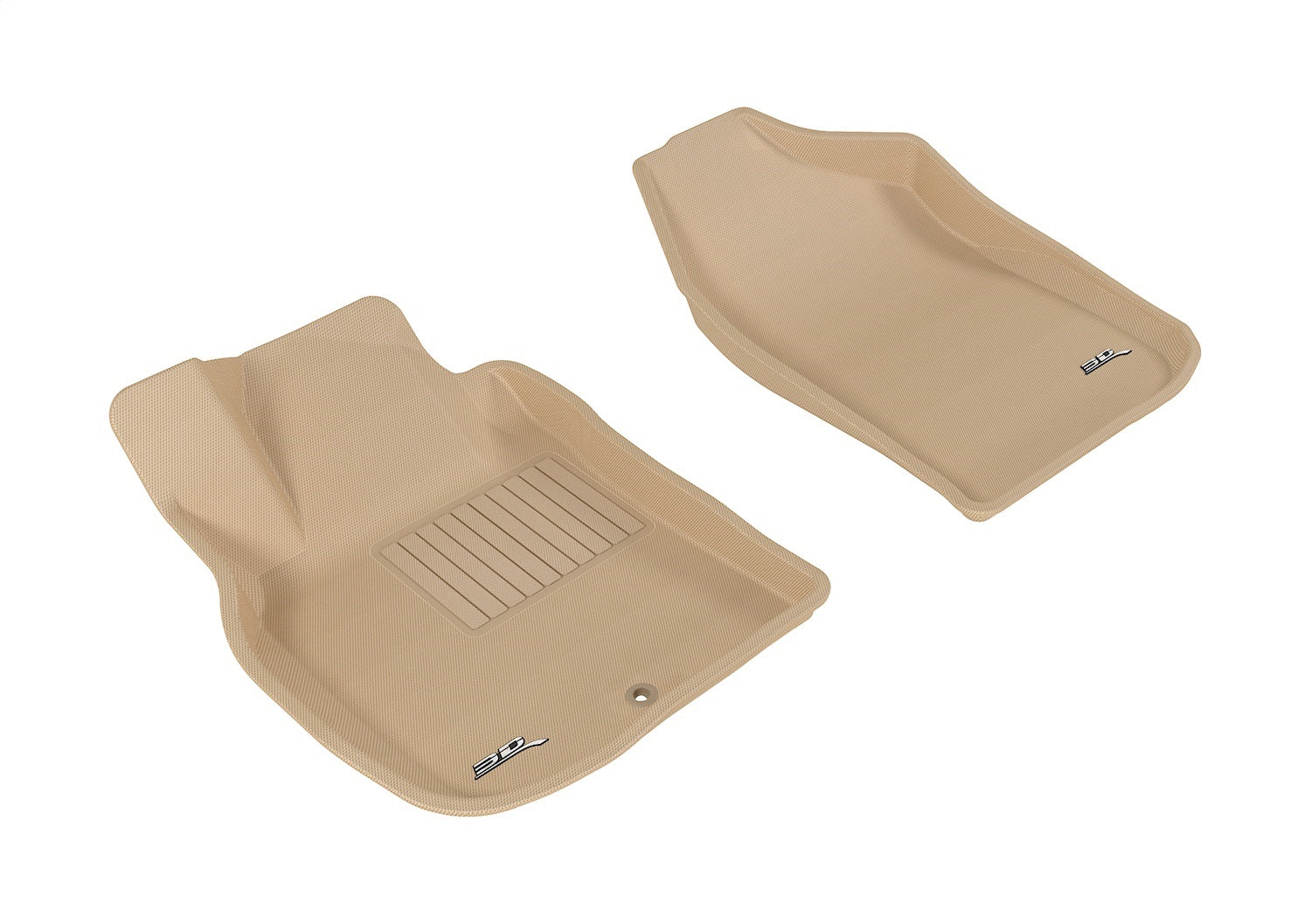 3D MAXpider L1CH01611502 KAGU Floor Mat; Tan; 2 pc.; Front; [Available While Supplies Last]; 3D MAXpider L1CH01611502