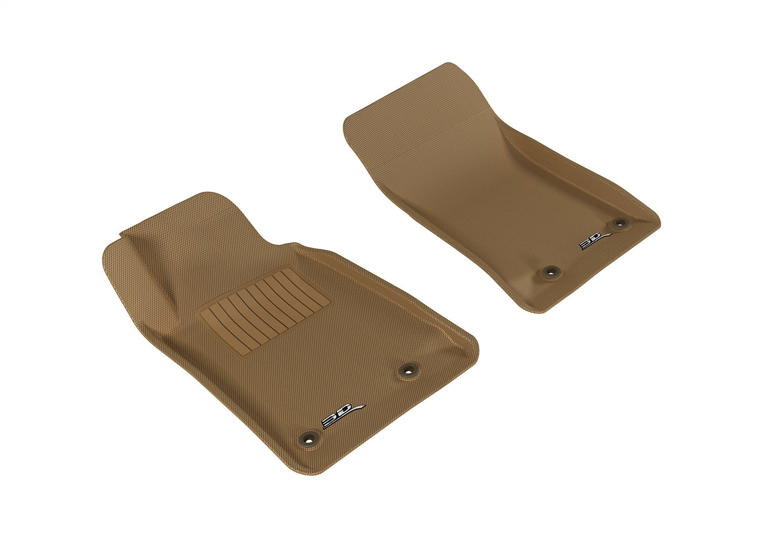3D MAXpider L1CH01711502 KAGU Floor Mat; Tan; 2 pc.; Front; 3D MAXpider L1CH01711502