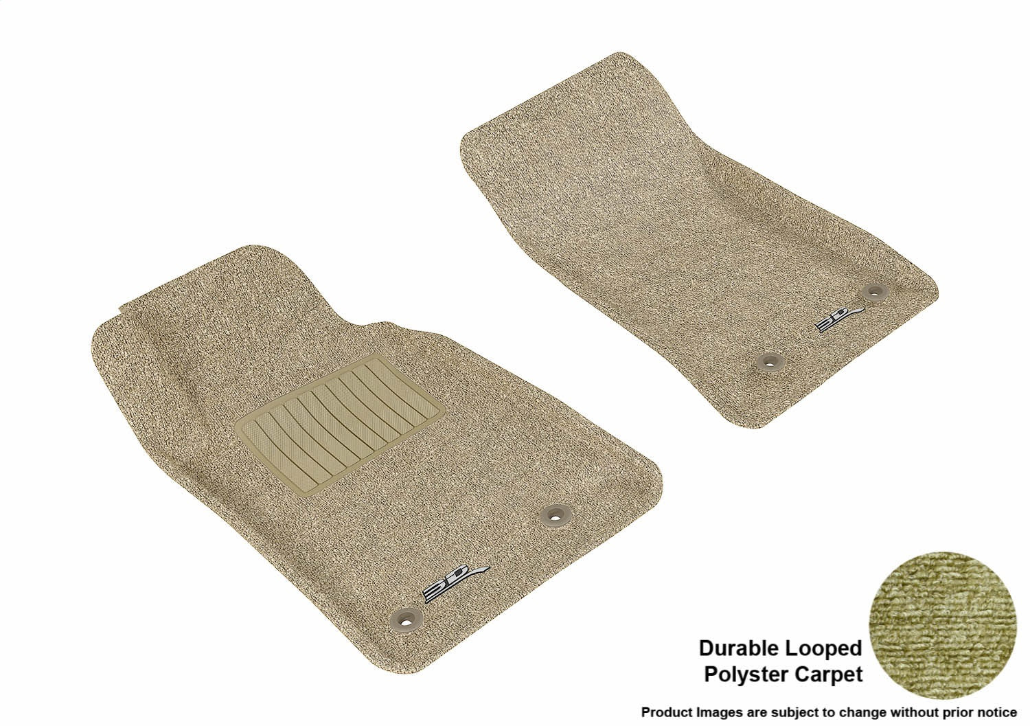 3D MAXpider L1CH01712202 CLASSIC Floor Mat; Tan; 2 pc.; Front; [Available While Supplies Last]; 3D MAXpider L1CH01712202
