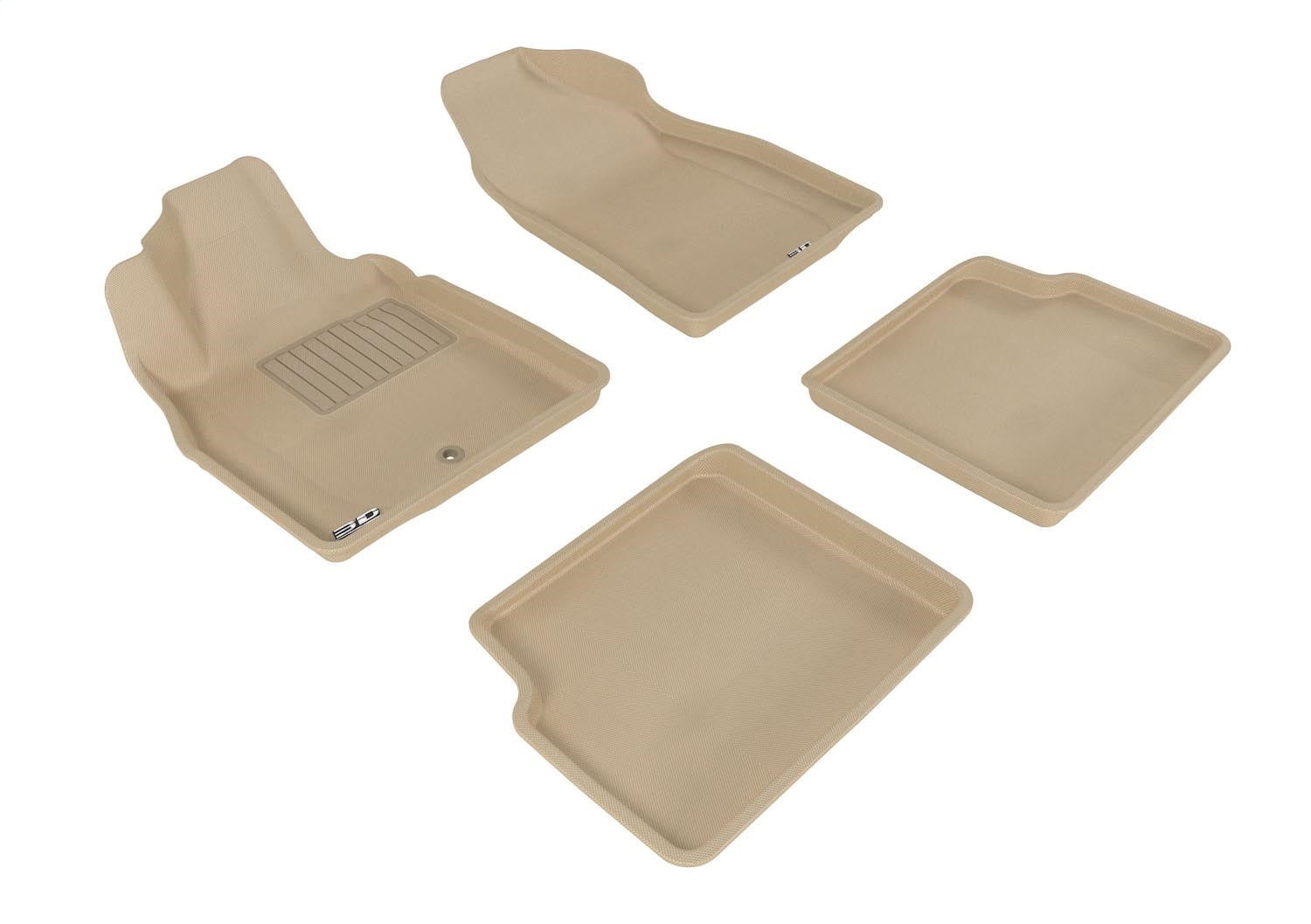 3D MAXpider L1CH02101502 KAGU Floor Mat; Tan; 4 pc.; Front and Rear; [Available While Supplies Last]; 3D MAXpider L1CH02101502