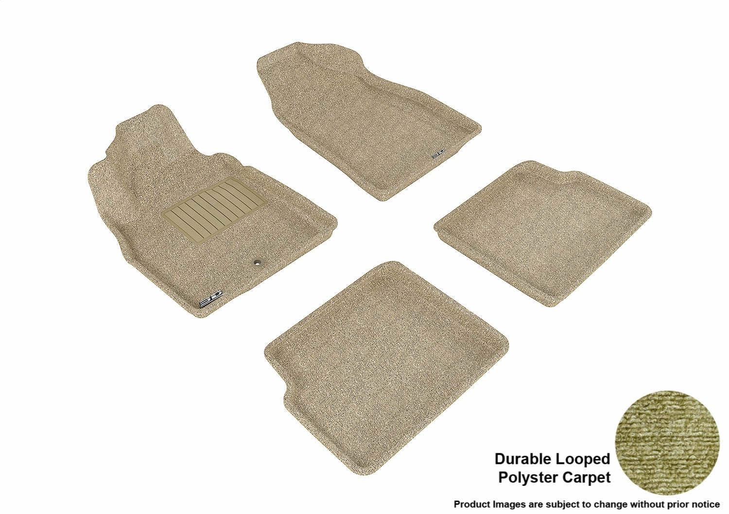 3D MAXpider L1CH02102202 CLASSIC Floor Mat; Tan; 4 pc.; Front and Rear; [Available While Supplies Last]; 3D MAXpider L1CH02102202