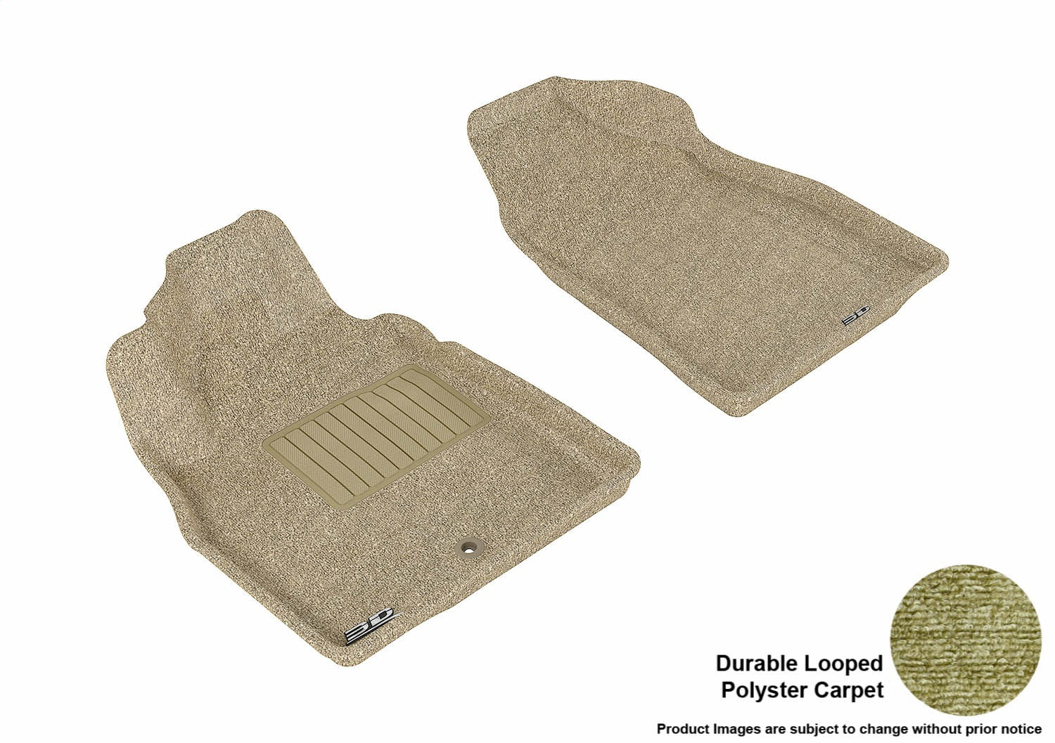 3D MAXpider L1CH02112202 CLASSIC Floor Mat; Tan; 2 pc.; Front; [Available While Supplies Last]; 3D MAXpider L1CH02112202