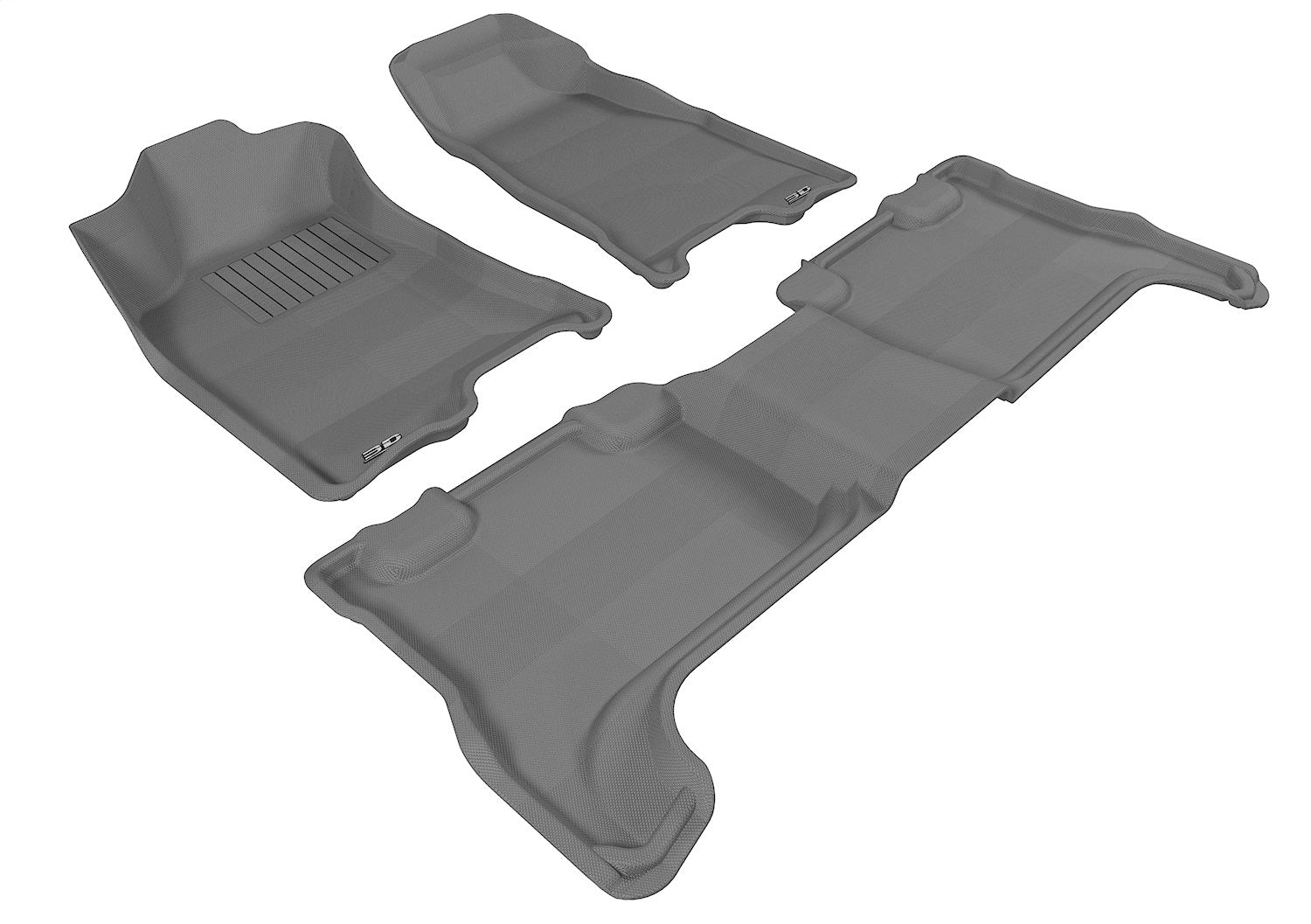 3D MAXpider L1CH02701501 KAGU Floor Mat; Gray; 3 pc.; 2 pc. Front Row; 1 pc. 2nd Row; 3D MAXpider L1CH02701501