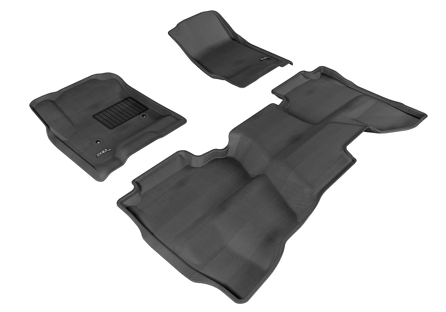 3D MAXpider L1CH03901509 KAGU Floor Mat; Black; 3 pc.; 2 pc. Front Row; 1 pc. 2nd Row; 3D MAXpider L1CH03901509