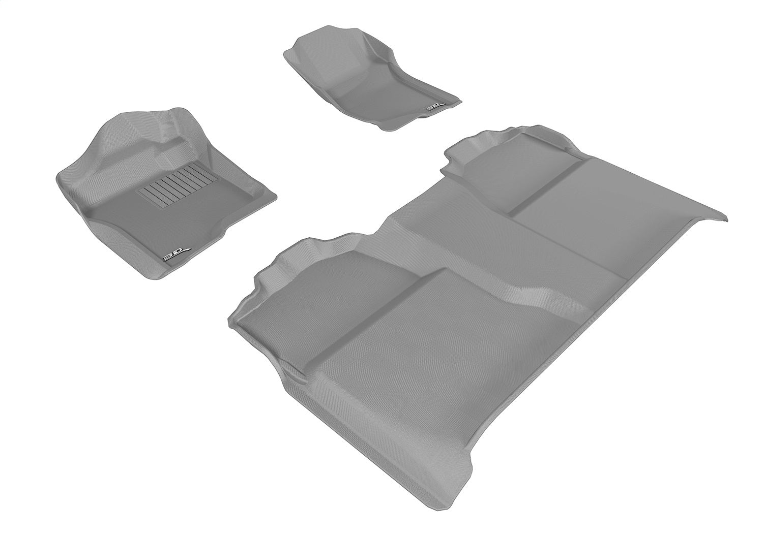 3D MAXpider L1CH04701501 KAGU Floor Mat; Gray; 3 pc.; 2 pc. Front Row; 1 pc. 2nd Row; 3D MAXpider L1CH04701501