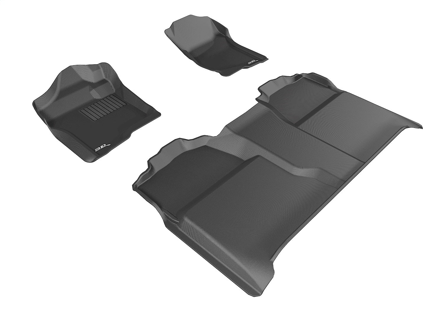 3D MAXpider L1CH04701509 KAGU Floor Mat; Black; 3 pc.; 2 pc. Front Row; 1 pc. 2nd Row; 3D MAXpider L1CH04701509