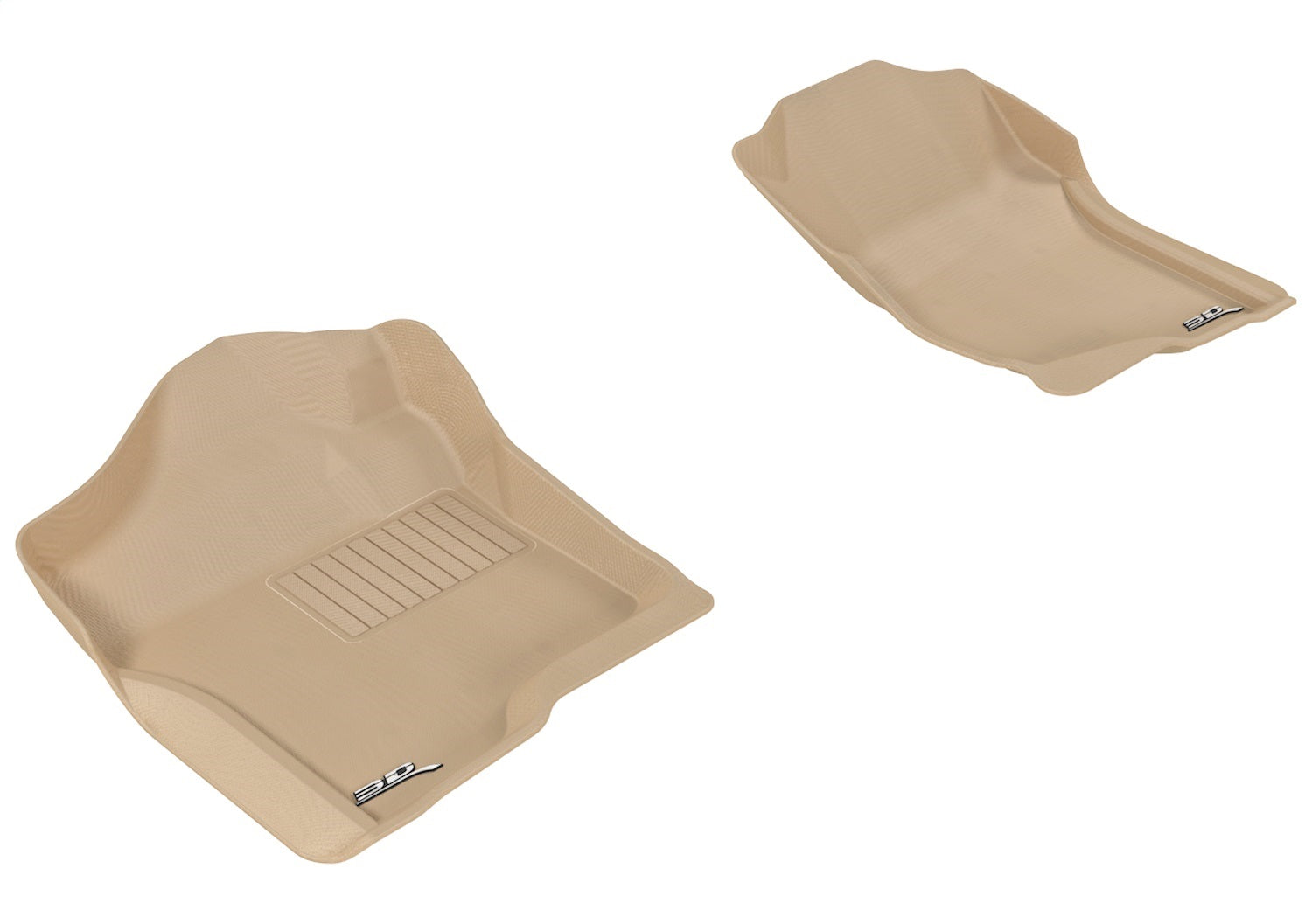 3D MAXpider L1CH04711502 KAGU Floor Mat; Tan; 2 pc.; Front; 3D MAXpider L1CH04711502