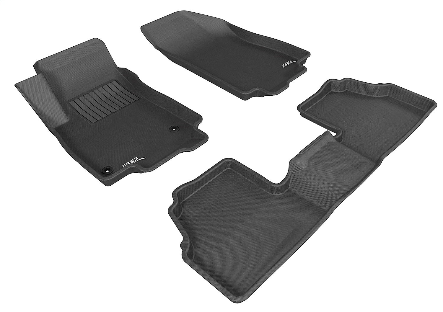 3D MAXpider L1CH06501509 KAGU Floor Mat; Black; 3 pc.; 2 pc. Front Row; 1 pc. 2nd Row; 3D MAXpider L1CH06501509