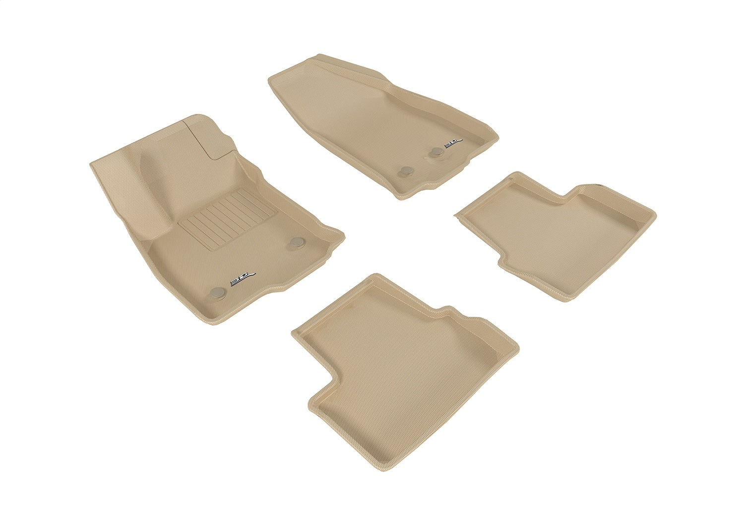 3D MAXpider L1CH07901502 KAGU Floor Mat; Tan; 4 pc.; Front and Rear; [Available While Supplies Last]; 3D MAXpider L1CH07901502