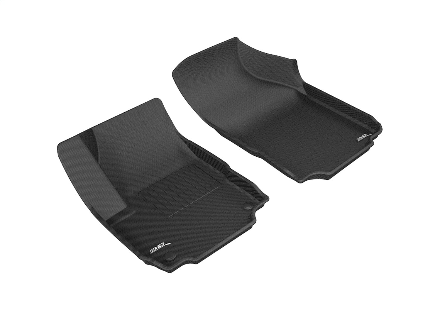 3D MAXpider L1CH08511509 KAGU Floor Mat; Black; 2 pc.; Front; 3D MAXpider L1CH08511509