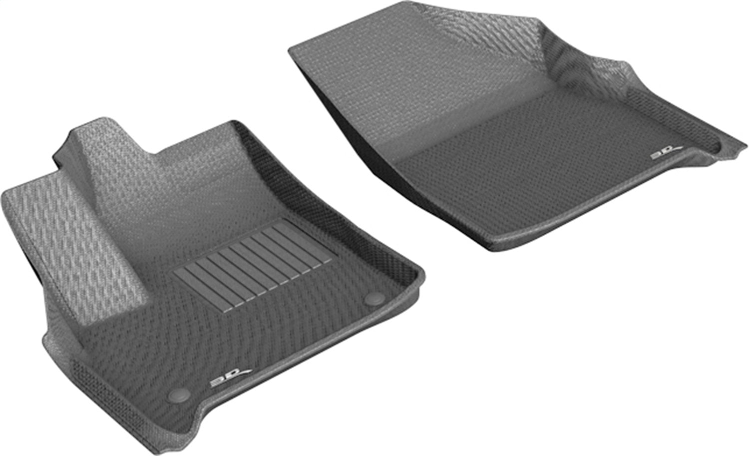 3D MAXpider L1CH08611501 KAGU Floor Mat; Gray; 2 pc.; Front; 3D MAXpider L1CH08611501