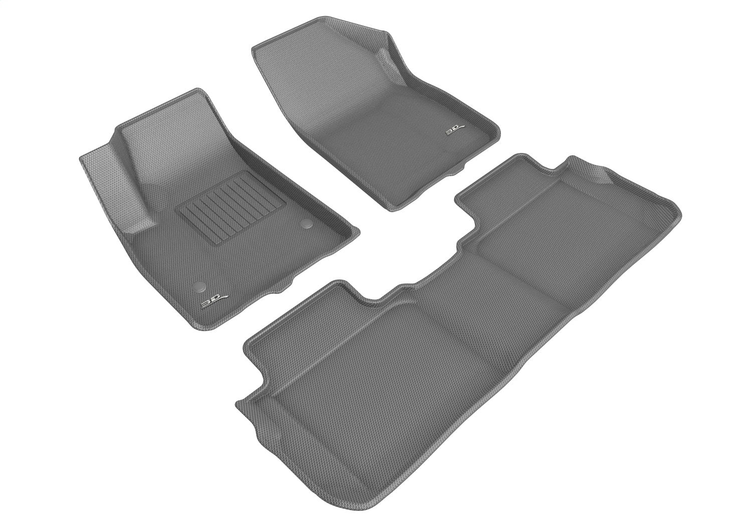 3D MAXpider L1CH09201501 KAGU Floor Mat; Gray; 3 pc.; 2 pc. Front Row; 1 pc. 2nd Row; 3D MAXpider L1CH09201501