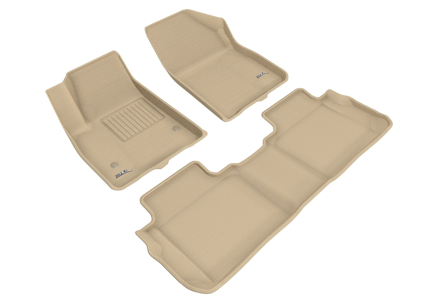 3D MAXpider L1CH09201502 KAGU Floor Mat; Tan; 3 pc.; 2 pc. Front Row; 1 pc. 2nd Row; 3D MAXpider L1CH09201502