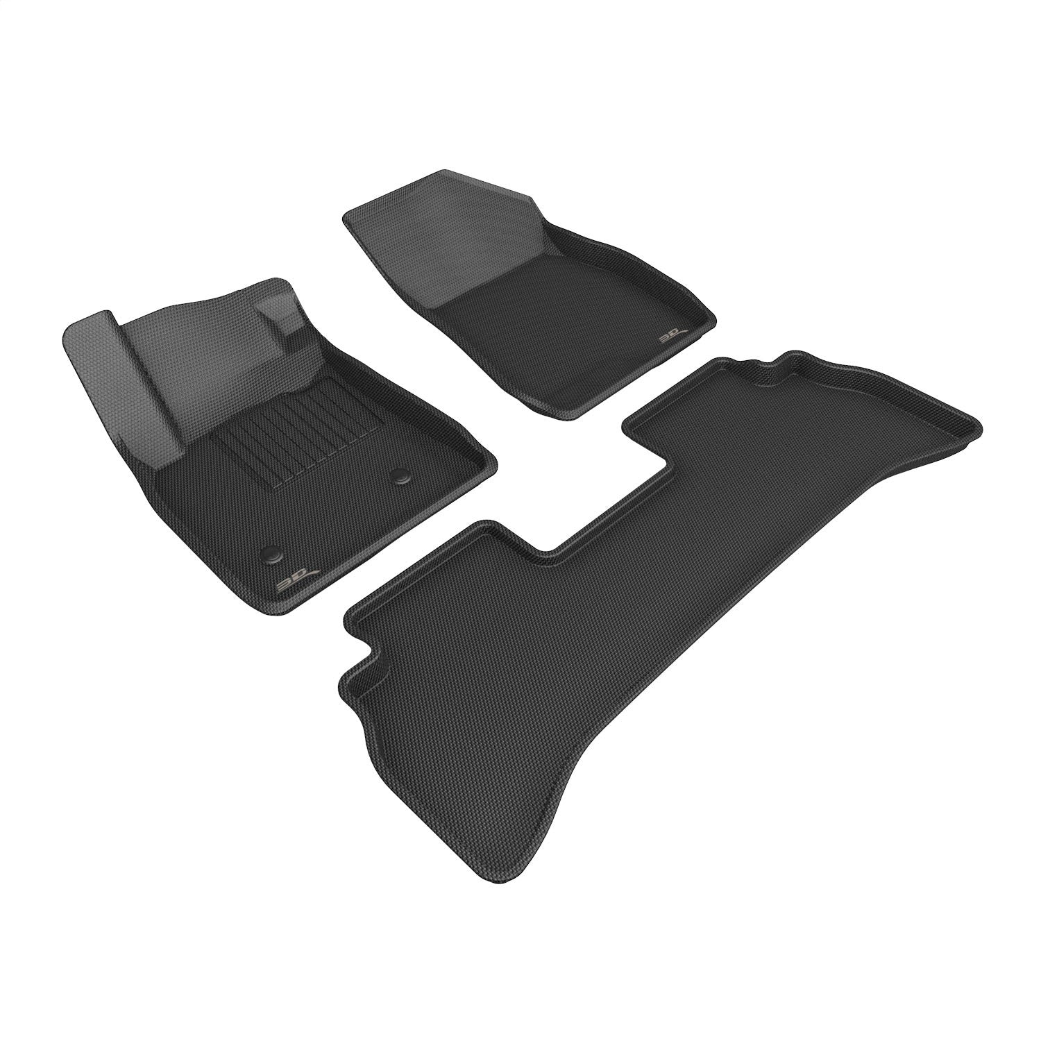 3D MAXpider L1CH10301509 KAGU Floor Mat; Black; 5 pc.; 2 pc. Front Row; 3 pc. 2nd Row; 3D MAXpider L1CH10301509