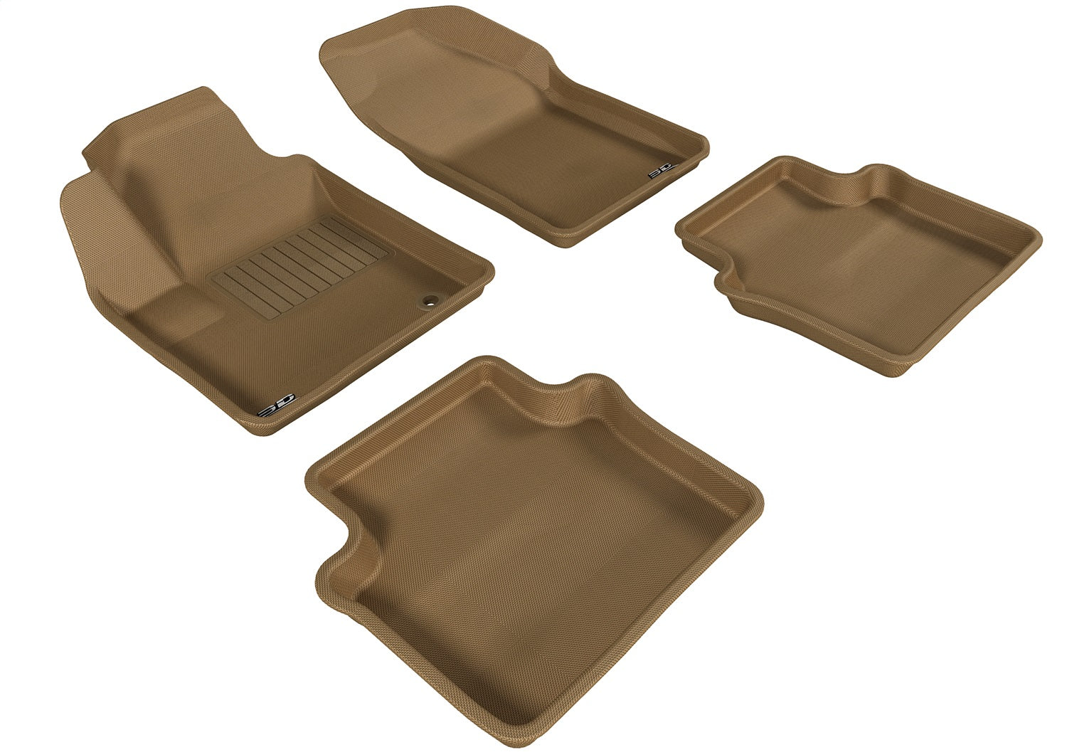 3D MAXpider L1CY00101502 KAGU Floor Mat; Tan; 4 pc.; Front and Rear; [Available While Supplies Last]; 3D MAXpider L1CY00101502