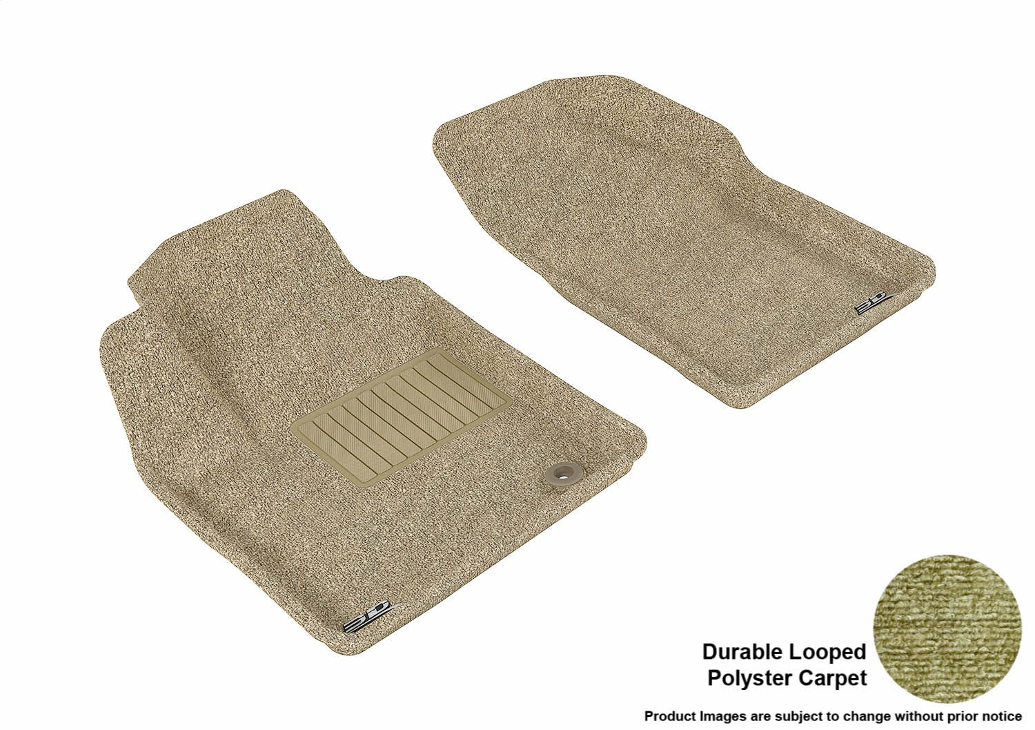 3D MAXpider L1CY00112202 CLASSIC Floor Mat; Tan; 2 pc.; Front; [Available While Supplies Last]; 3D MAXpider L1CY00112202