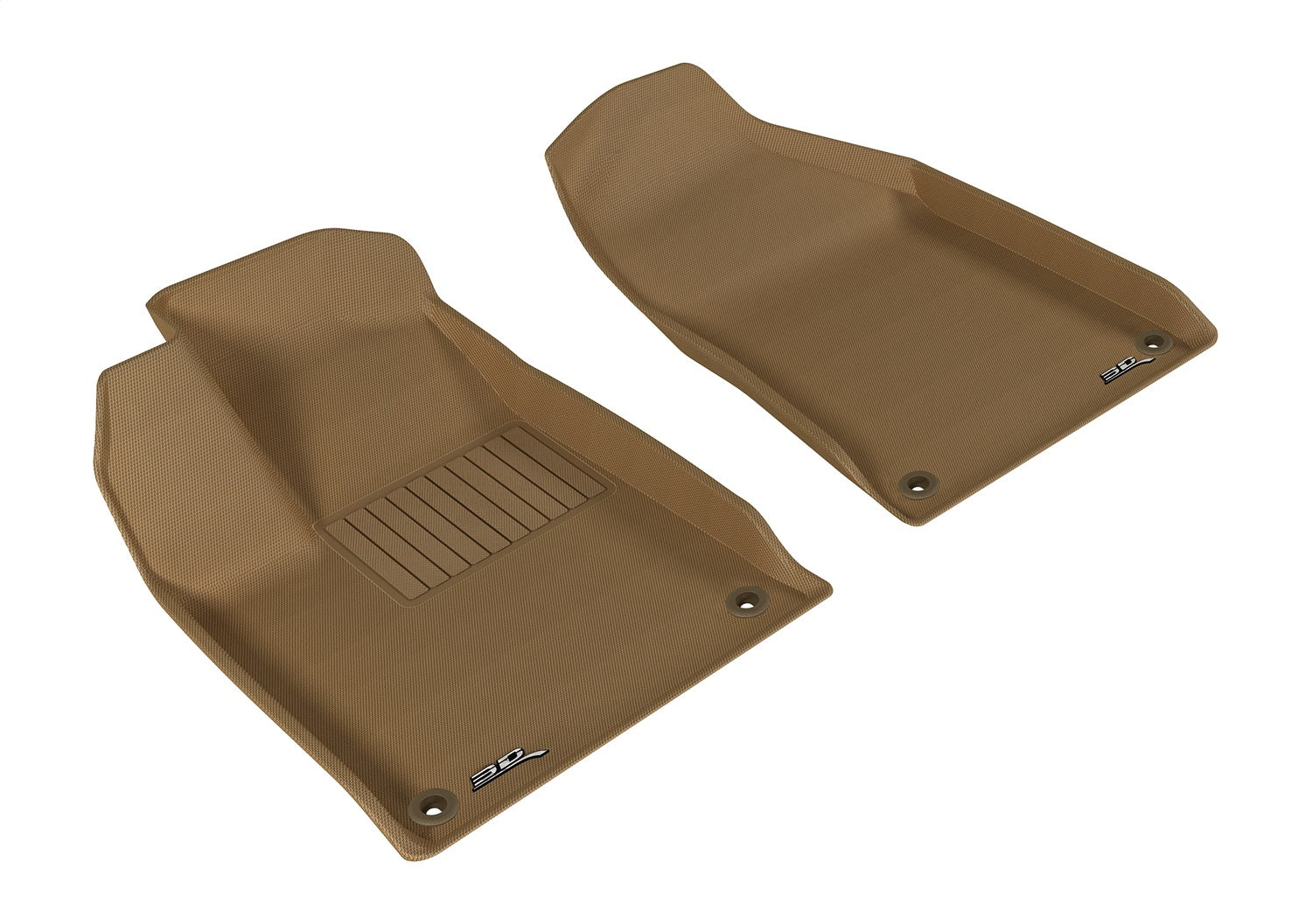 3D MAXpider L1CY00311502 KAGU Floor Mat; Tan; 2 pc.; Front; [Available While Supplies Last]; 3D MAXpider L1CY00311502
