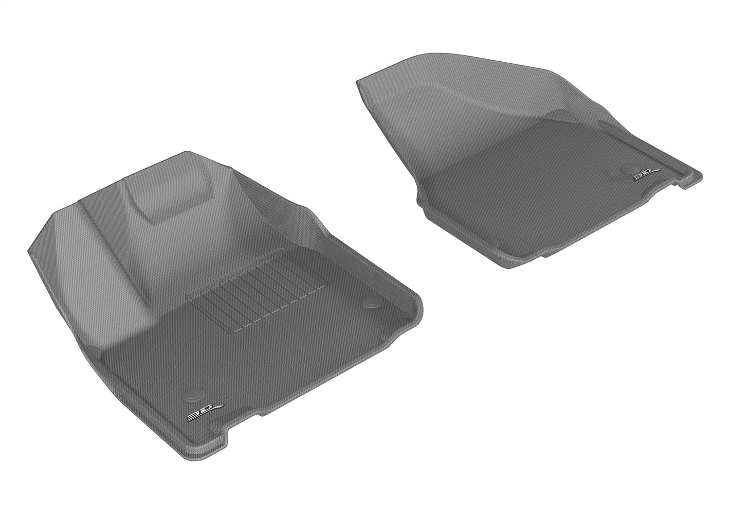 3D MAXpider L1CY00511501 KAGU Floor Mat; Gray; 2 pc.; Front; 3D MAXpider L1CY00511501
