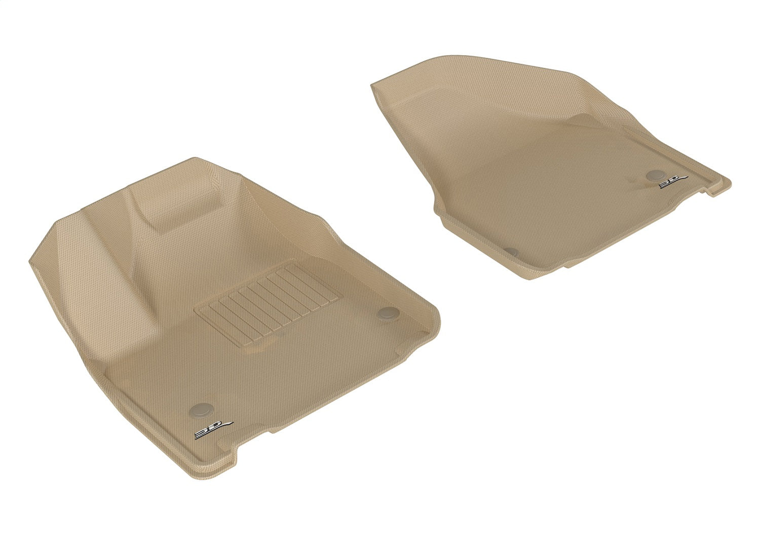 3D MAXpider L1CY00511502 KAGU Floor Mat; Tan; 2 pc.; Front; 3D MAXpider L1CY00511502