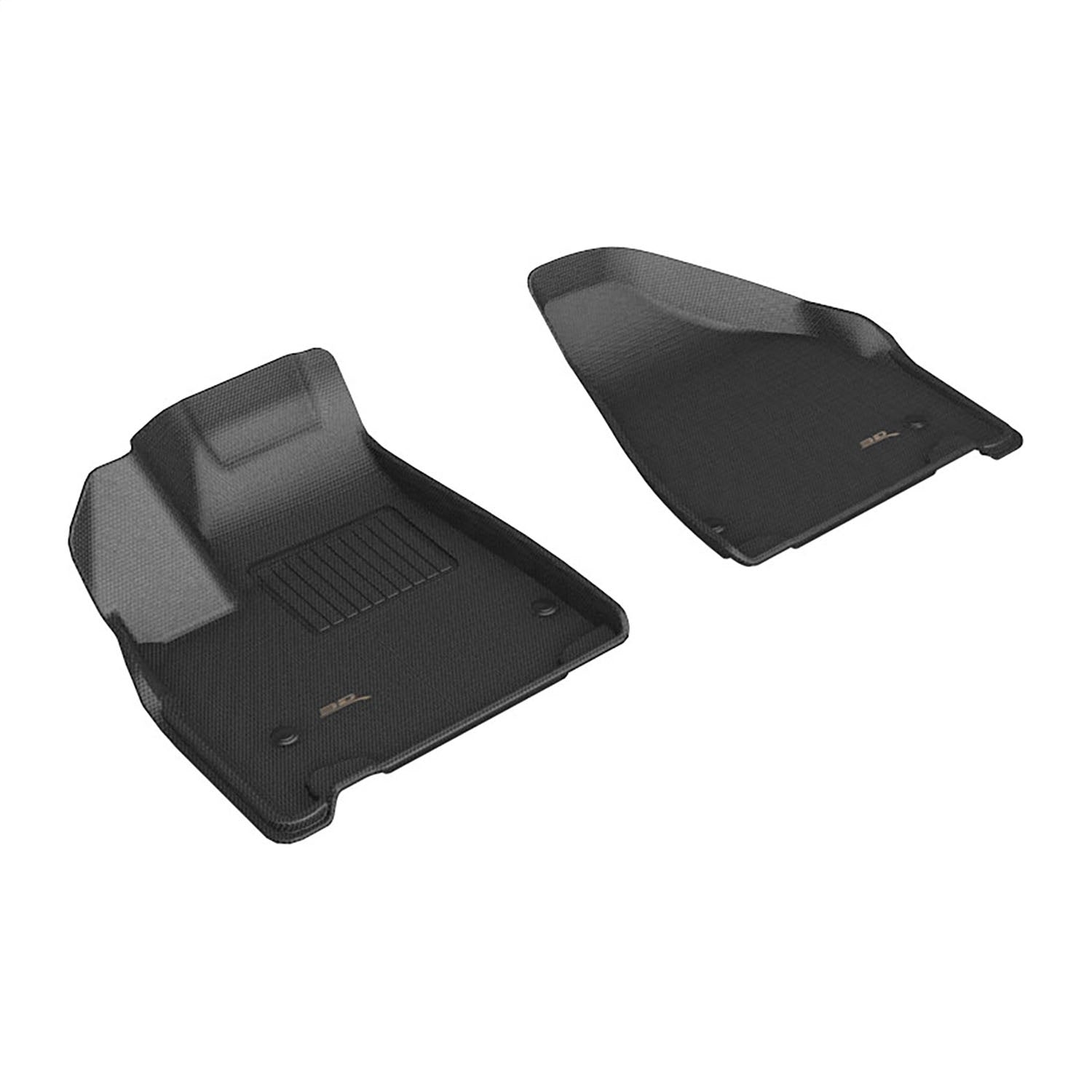 3D MAXpider L1CY00811509 KAGU Floor Mat; Black; 2 pc. Front Row; 3D MAXpider L1CY00811509