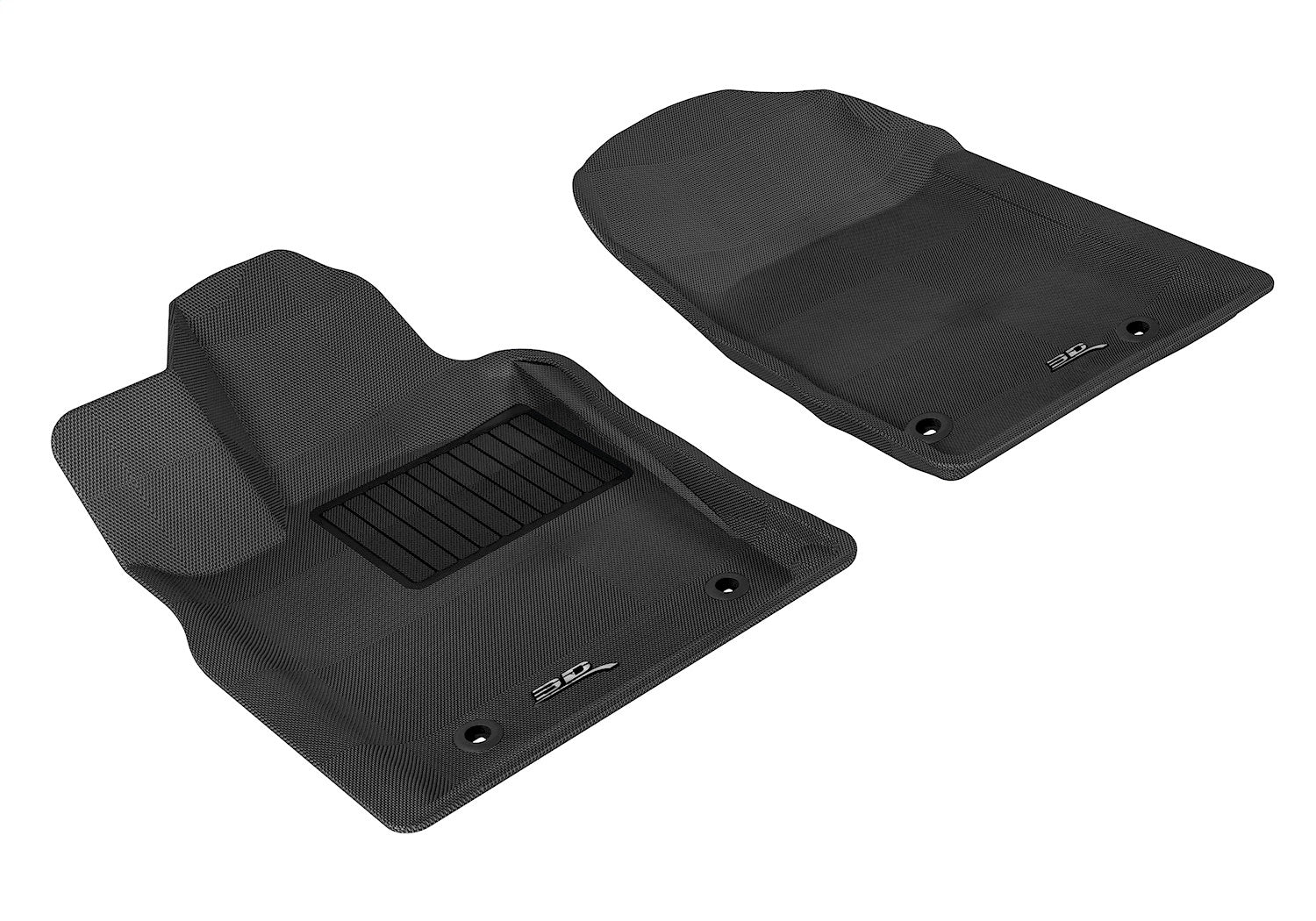 3D MAXpider L1DG01311509 KAGU Floor Mat; Black; 2 pc.; Front; Dual Retention Posts In Passenger Side; 3D MAXpider L1DG01311509