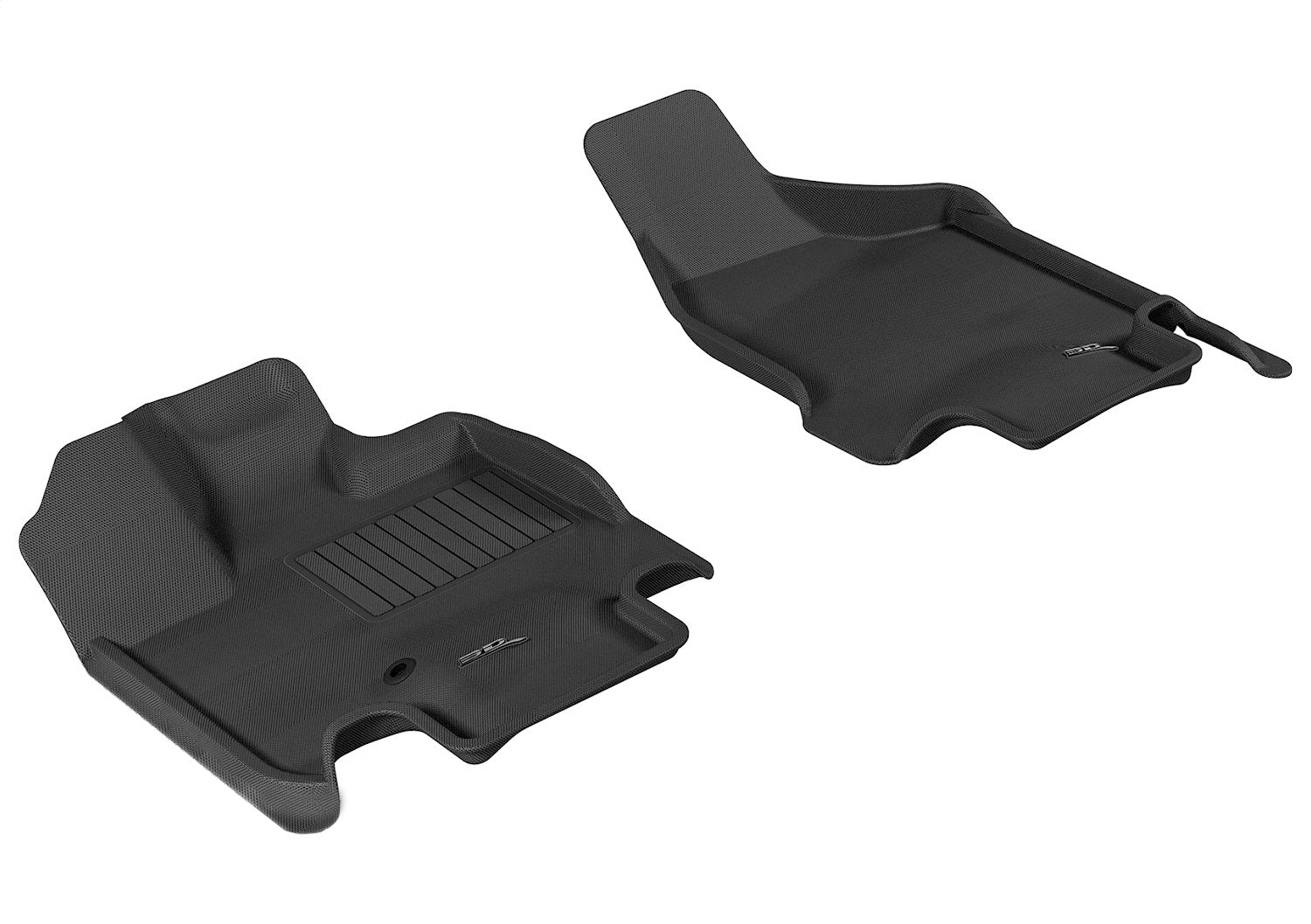3D MAXpider L1DG01611509 KAGU Floor Mat; Black; 2 pc.; Front; For Use w/Single Hook On Drivers Floor; 3D MAXpider L1DG01611509