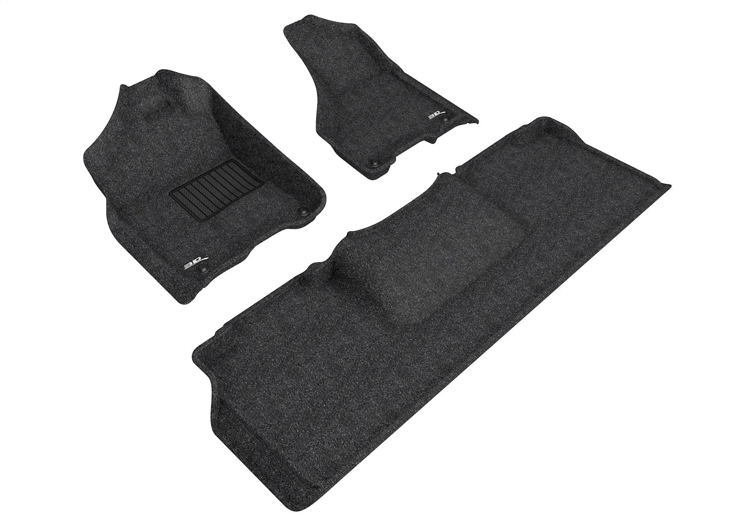 3D MAXpider L1DG02104709 ELEGANT Floor Mat; 3 pc.; 1st/2nd Row; Front and Rear; Black; 3D MAXpider L1DG02104709