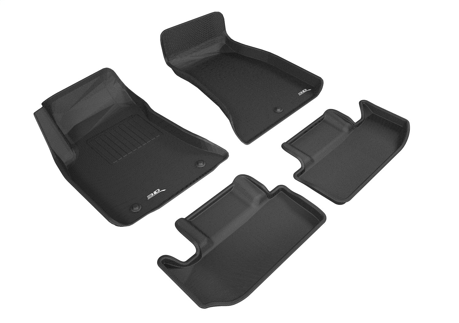 3D MAXpider L1DG02601509 KAGU Floor Mat; Black; 4 pc.; Front and Rear; 3D MAXpider L1DG02601509