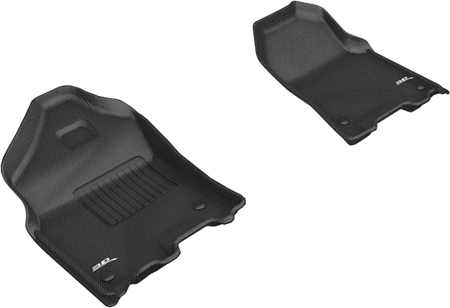 3D MAXpider L1DG02811509 KAGU Floor Mat; Black; 2 pc.; Front; 3D MAXpider L1DG02811509