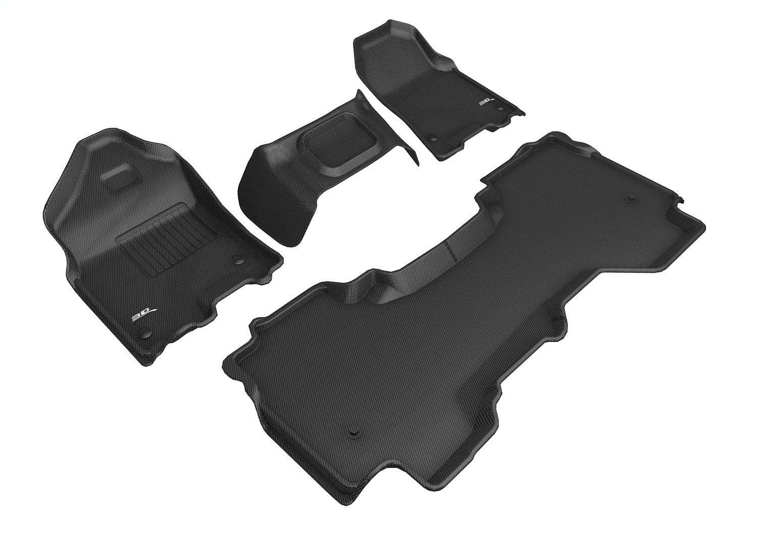 3D MAXpider L1DG03001509 KAGU Floor Mat; Black; 4 pc.; 2pc. Front Row; 2 pc. 2nd Row; 3D MAXpider L1DG03001509