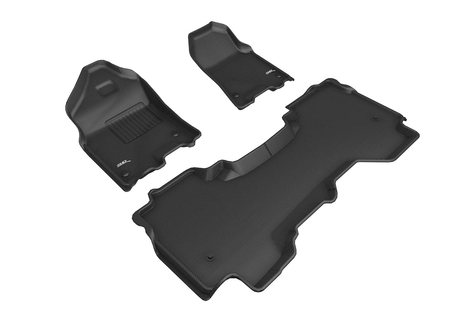 3D MAXpider L1DG03101509 KAGU Floor Mat; Black; 3 pc.; 2pc. Front Row; 1 pc. 2nd Row; 3D MAXpider L1DG03101509
