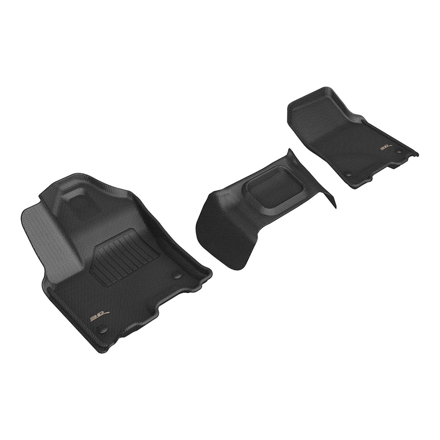 3D MAXpider L1DG04211509 KAGU Floor Mat; Black; 3 pc. Front Row; 3D MAXpider L1DG04211509