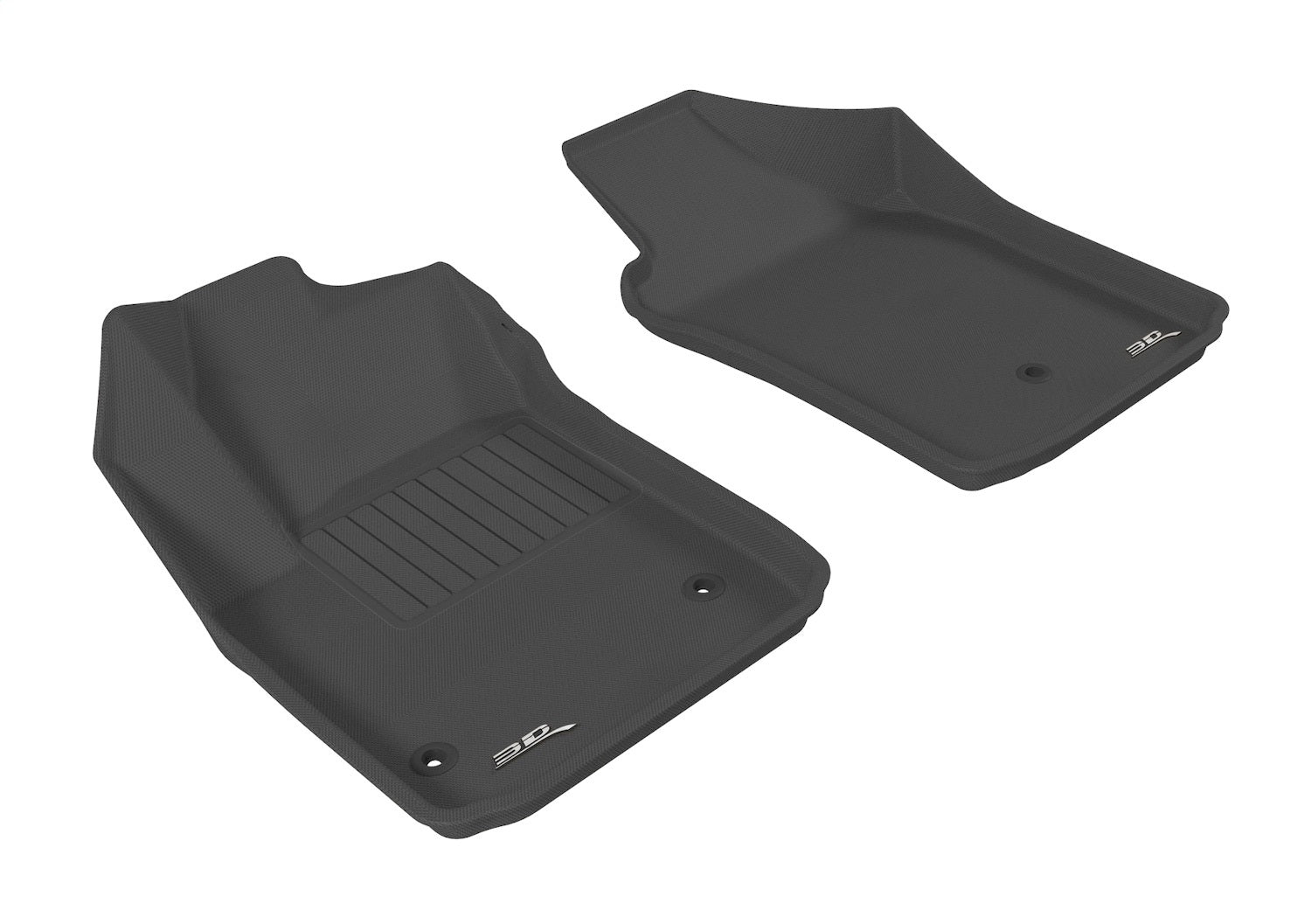 3D MAXpider L1FA00311509 KAGU Floor Mat; Black; 2 pc.; Front; 3D MAXpider L1FA00311509