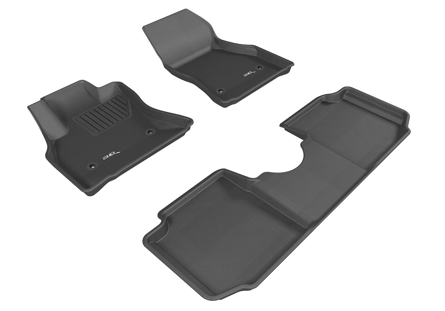 3D MAXpider L1FA00401509 KAGU Floor Mat; Black; 3 pc.; Front and Rear; 3D MAXpider L1FA00401509