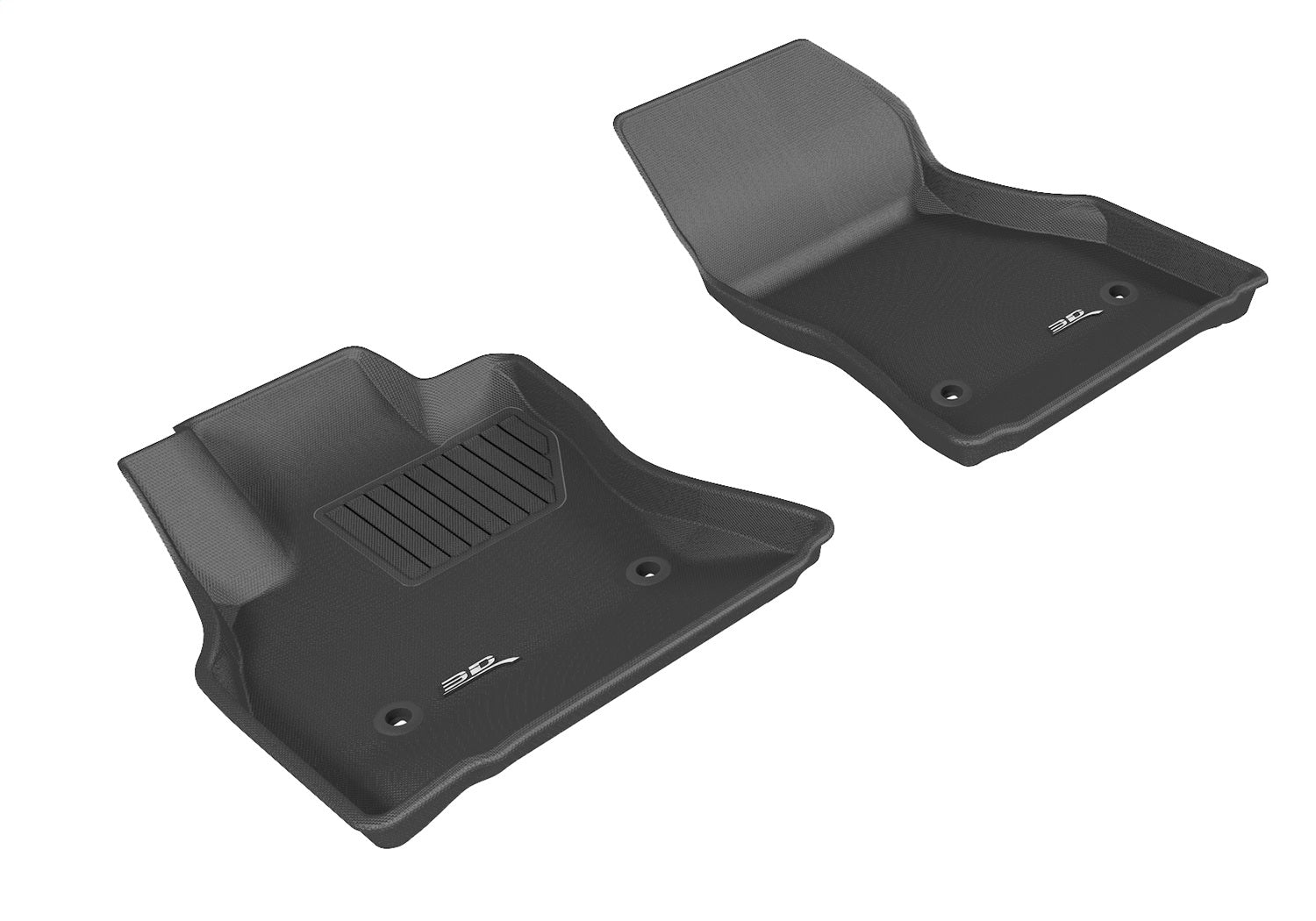 3D MAXpider L1FA00411509 KAGU Floor Mat; Black; 2 pc.; Front; 3D MAXpider L1FA00411509